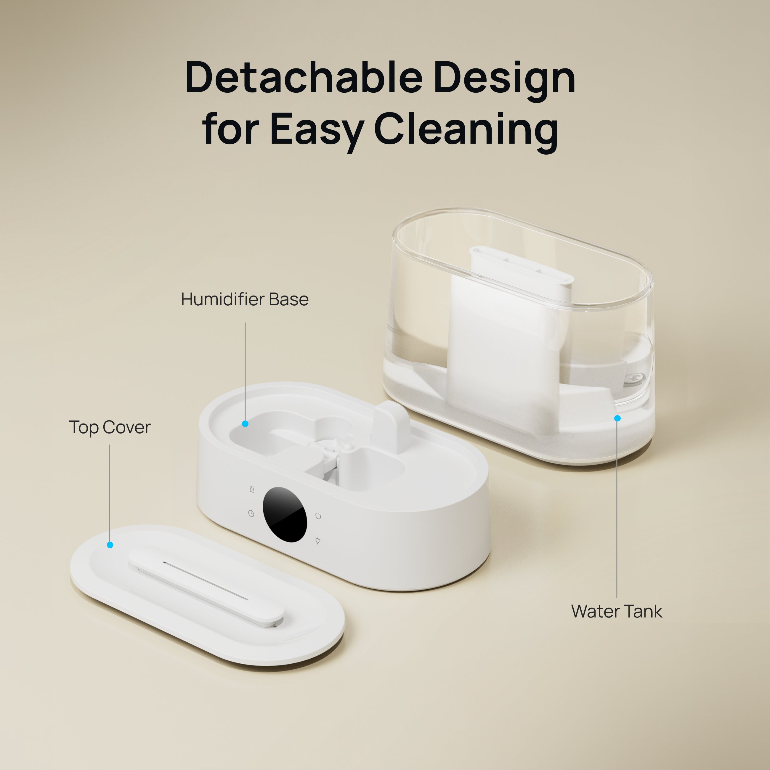 Detachable Design
for Easy Cleaning