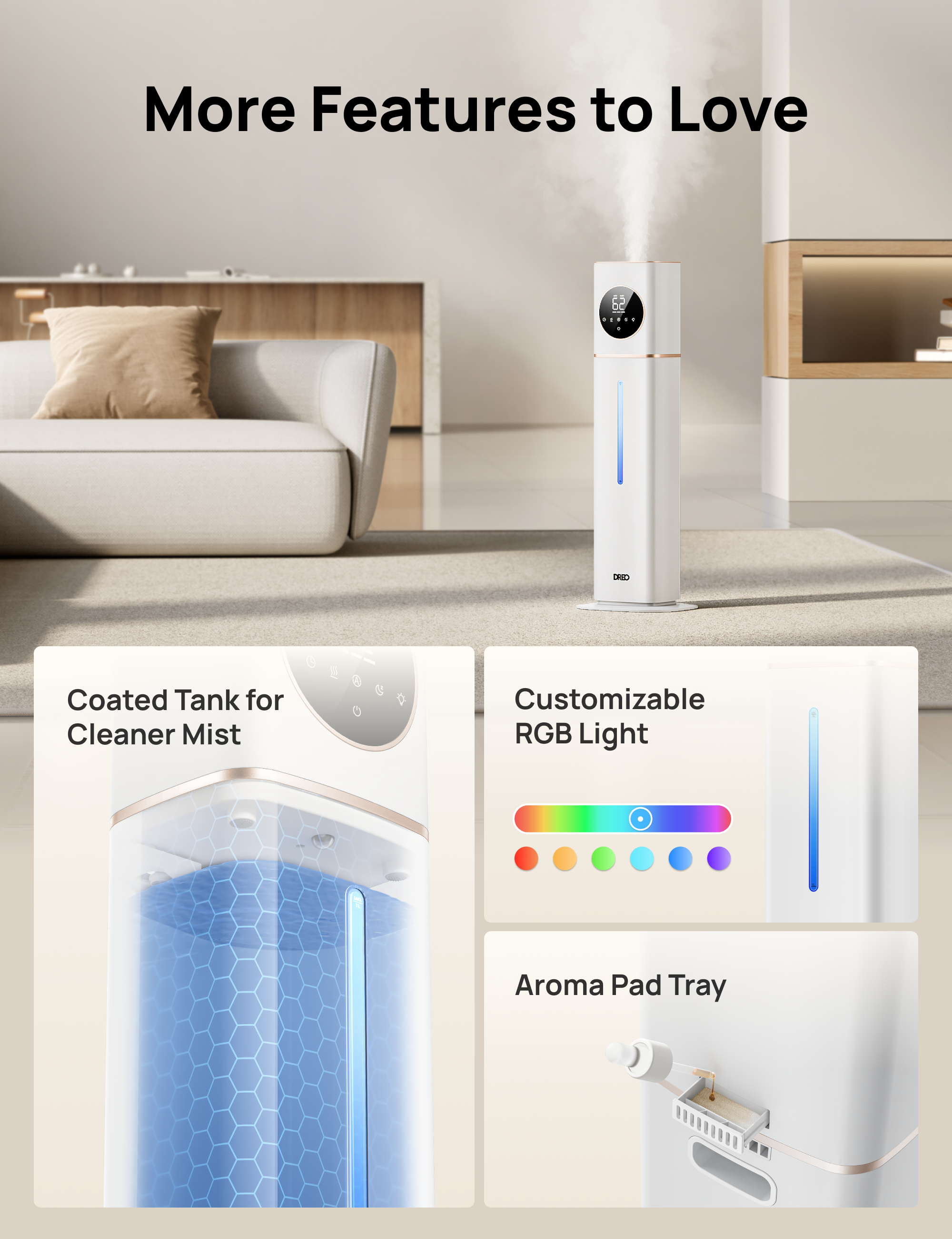 Tower Heater 718 & Smart Humidifier 735S 11L