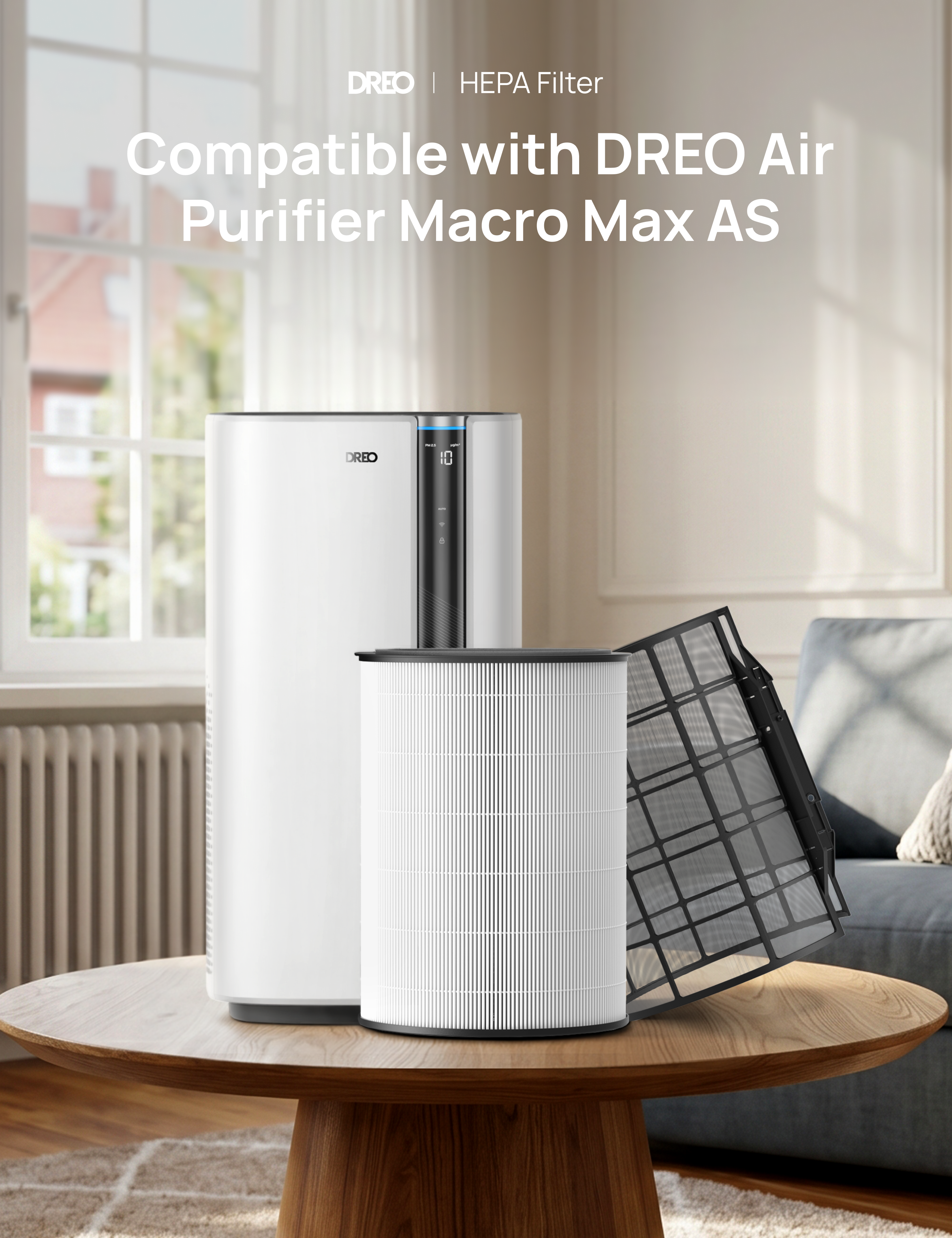 Air Purifier HEPA Filter For Macro Max AS